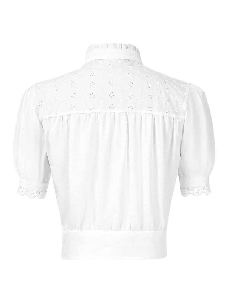 [Vorverkauf] 2PCS 1940er Besticktes Bluse & Elefant Drucken Rock