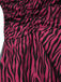[Vorverkauf] Rosa 1970er Zebra Halter Netz Party Kleid