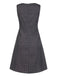 [Vorverkauf] Schwarz 1960er Gesichtsdruck Polka Dot Kleid