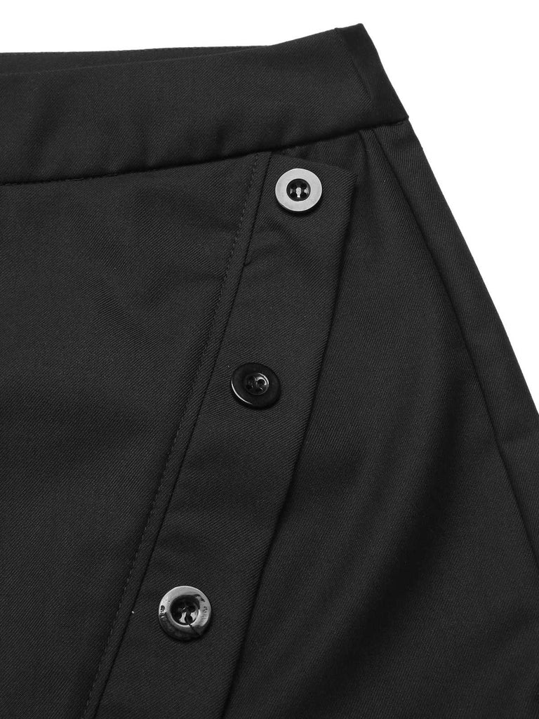 [Vorverkauf] 2PCS 1960er Tasten Shirt & Spitze Hem Solide Rock