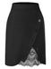 [Vorverkauf] 2PCS 1960er Tasten Shirt & Spitze Hem Solide Rock