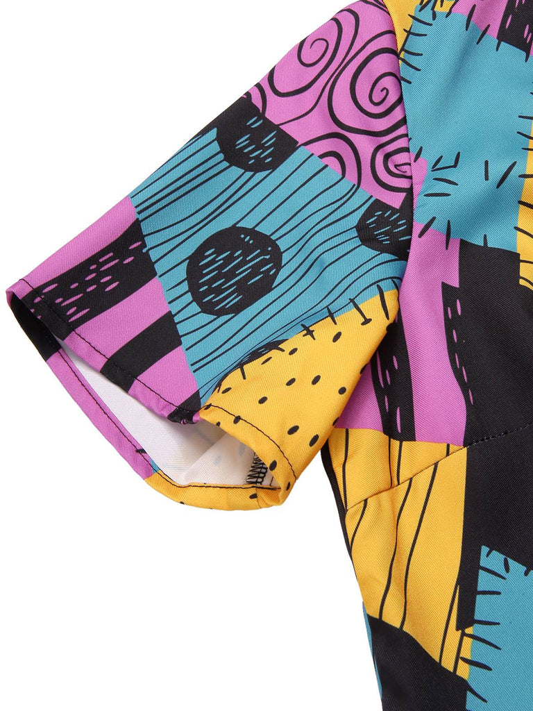 [Vorverkauf] Multicolor 1940er Nightmare Before Christmas Sally Jumpsuit