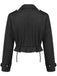 [Vorverkauf] Schwarz 1950er Revers Box-Pleat Tasche Jacke