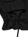 [Vorverkauf] Schwarz 1950er Revers Box-Pleat Tasche Jacke