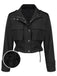 [Vorverkauf] Schwarz 1950er Revers Box-Pleat Tasche Jacke