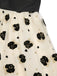 [Vorverkauf] Beige 1950er Rosen Netz Halter Kleid