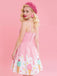 [Vorverkauf] Blassrosa 1950er Eiscreme Herzförmiger Hals Kleid