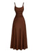 1930er Solide Spaghetti Träger Satin Kleid