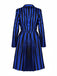 Blau 1940er Streifen Wednesday Enid Uniform Set
