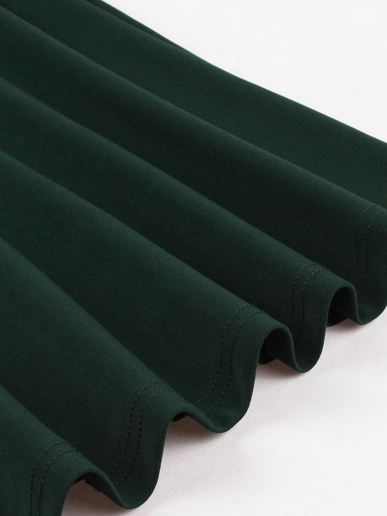 1950er Solide Seitliche Knöpfe Taschen Rock