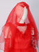 Rot 1950er Halloween Geisterbraut Dots Kleid Set