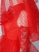 Rot 1950er Halloween Geisterbraut Dots Kleid Set