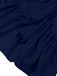 1930er Solide Bogen Schlitz Rüschen Saum Hosenträger Kleid