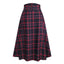 [Vorverkauf] 2PCS Rot 1940er Krawattenhals Bluse & Plaid Rock