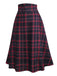 [Vorverkauf] 2PCS Rot 1940er Krawattenhals Bluse & Plaid Rock