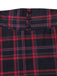 [Vorverkauf] 2PCS Rot 1940er Krawattenhals Bluse & Plaid Rock