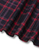 [Vorverkauf] 2PCS Rot 1940er Krawattenhals Bluse & Plaid Rock