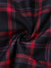 [Vorverkauf] 2PCS Rot 1940er Krawattenhals Bluse & Plaid Rock