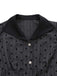 [Vorverkauf] Grau 1950er Beflocktes Polka Dot Puff Kleid