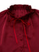 [Vorverkauf] 2PCS Rot 1940er Krawattenhals Bluse & Plaid Rock