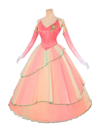 2PCS Rosa 1970er Böse Hexe Glinda Top & Rock Set