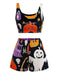 1970er Halloween Flanell Graffiti Glow-in-the-Dark Pyjama