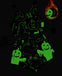 1970er Halloween Flanell Graffiti Glow-in-the-Dark Pyjama