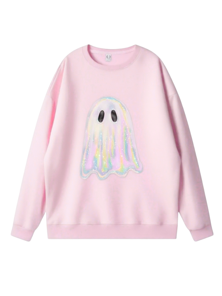 Vintage 1980er Halloween Geist Kürbis Sweatshirt