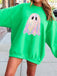 Vintage 1980er Halloween Geist Kürbis Sweatshirt