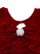 [Vorverkauf] Rot 1980er Paillette Bogen Puffärmel Babydoll Kleid