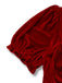 [Vorverkauf] Rot 1980er Paillette Bogen Puffärmel Babydoll Kleid