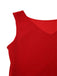 [Vorverkauf] Rot 1930s Funkeln Spitze Stufen Bootskragen Kleid