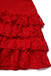 [Vorverkauf] Rot 1930s Funkeln Spitze Stufen Bootskragen Kleid