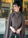 1940er Revers Gürtel Jacke Mit Abnehmbarer Umhang