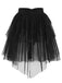 [Vorverkauf] 2PCS Schwarz 1960er Pailletten Halter Kleid & Netz Rock