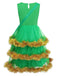 Grün 1950er Weihnachten Baum Abgestuft Kleid Set