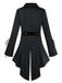 Schwarz 1950er Bestickt Blumen Victorian Stil Jacke