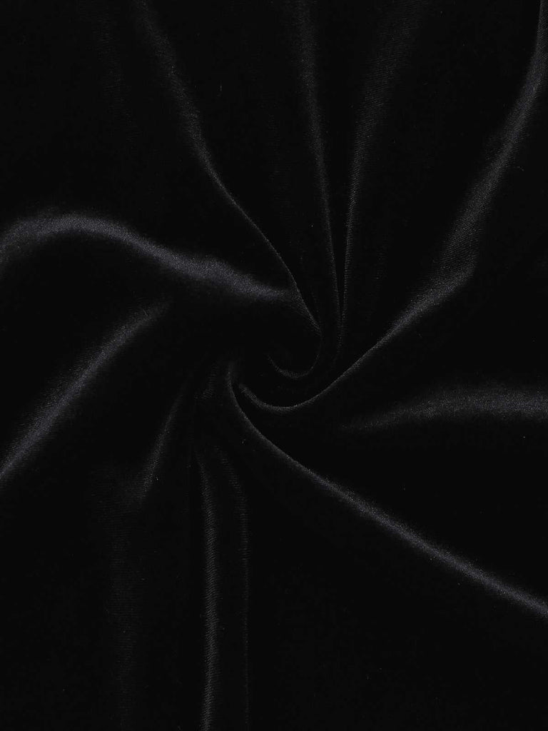 [Vorverkauf] Schwarz 1950er Slip Samt Bogen Kleid