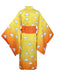 Gelb 1970er Agatsuma Zenitsu Kimono Cosplay Kleid
