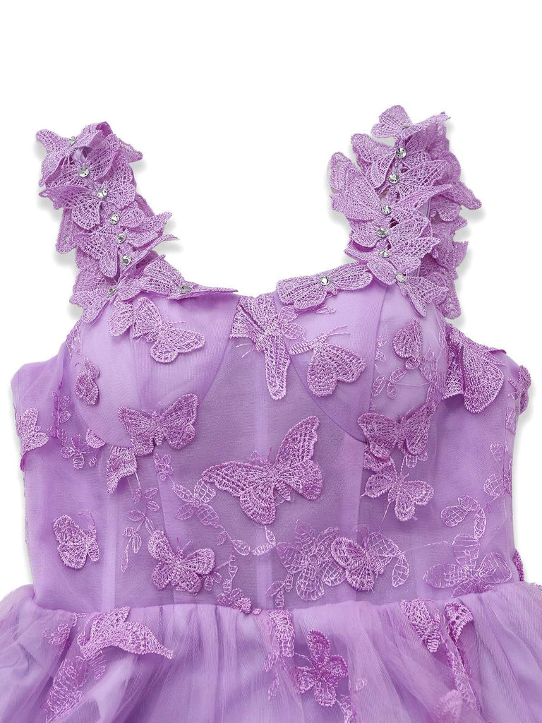 Grün 1930er Spaghetti Träger 3D Schmetterlinge Netz Maxi Kleid