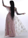 Rosa 1970er Slip Blumen Besticktes Netz Schlitz Kleid