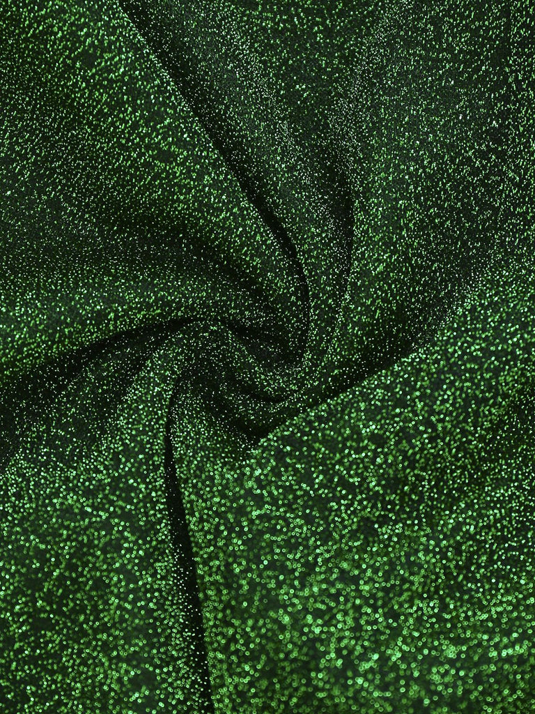 [Vorverkauf] Grün 1980er Solide Glitzernd Verspotten Netz Jumpsuit