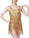 1960er Fringe Solide Rückenfrei Evening Romper