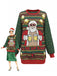 1950er Weihnachten Bier Santa Cheers Pullover