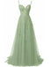Rot 1930er Spaghetti Träger Spitze Tüll Maxi Kleid