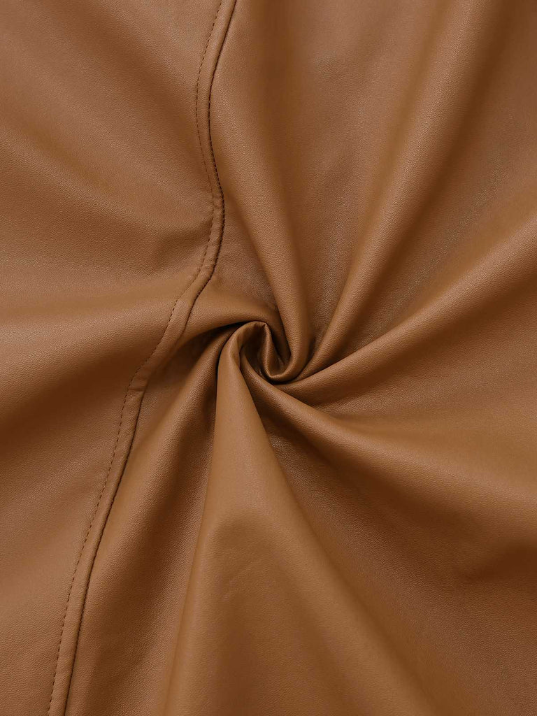 1940er Kontrastierend Kunst Sherpa Fleece Revers Lang Mantel