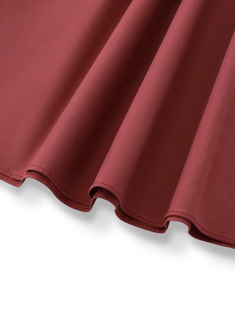 [Vorverkauf] Rosa 1940er Baumwolle Schlüsselloch Rüschen Kleid