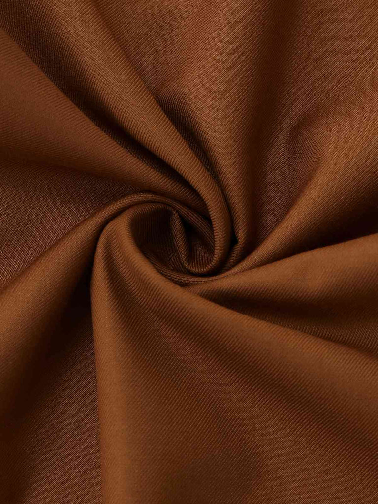 [Vorverkauf] Braun 1930er Gerüschtes Brosche Royal Stil Jumpsuit