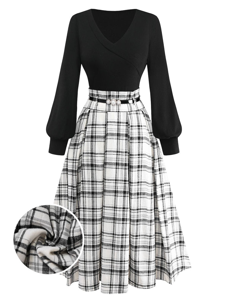 [Vorverkauf] 2PCS 1950er Stricken Top & Baumwolle Plissiertes Rock