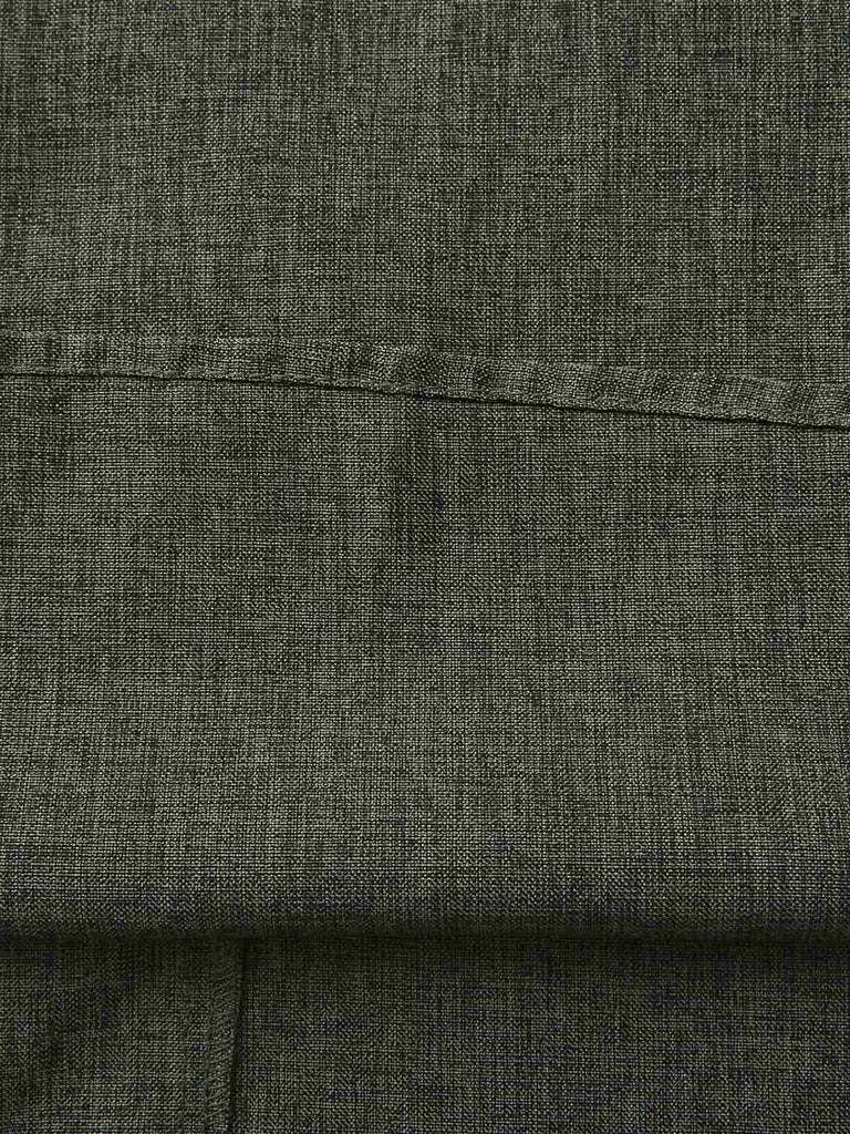 1940er Gekerbt Kragen Laternenärmel Taste Kleid